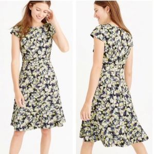 J. Crew Cap Sleeve Dress in Clover Graphic Floral